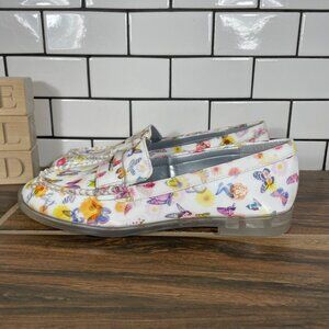 Katy Perry The Geli Loafer Womens Size 6 Shoes Holographic Butterfly Slip Ons